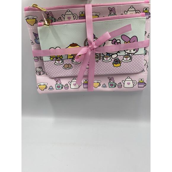 Hello Kitty & Friends Lot Of 2 Makeup/Pencil Pouches Set -Medium & Large NEW - Picture 1 of 8